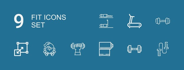 Editable 9 fit icons for web and mobile