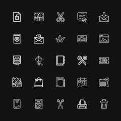 Editable 25 paper icons for web and mobile