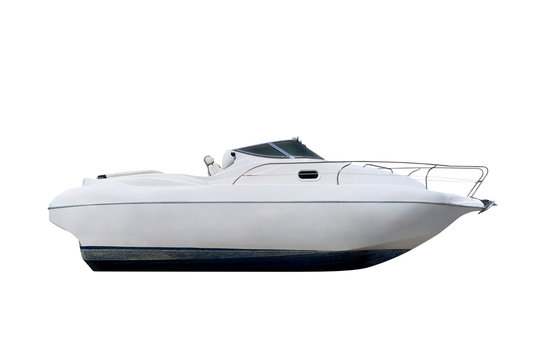 motor boat isolated on a white background