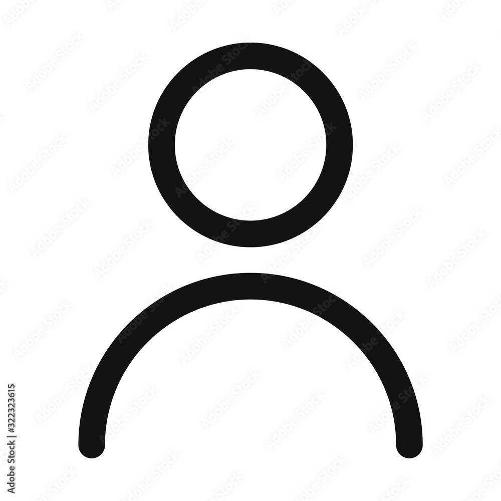 Aufkleber user outline icon vector, can be used for web and mobile design