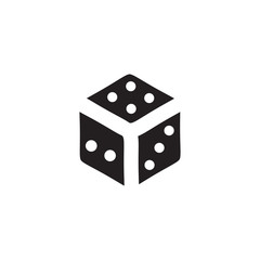 Dice game icon logo design vector template