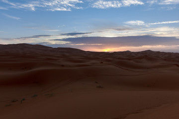 view of the desert in morocco