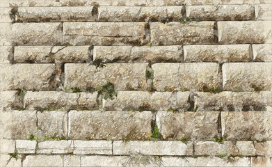 Sketch of  ancient stone wall pattern background