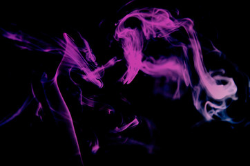 Colorfull Smoke in Black Background