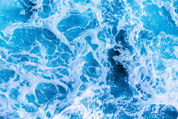 blaues wasser schaum und wellen Hintergrund Textur 