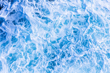 Hintergrund blaues wasser schaum und wellen