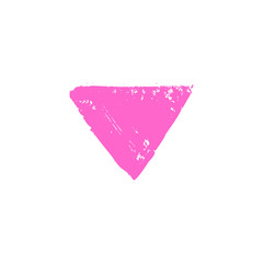 Grunge Pink triangle symbol LGBT movement in honor of the Day Against Homophobia. Vector Illustration.