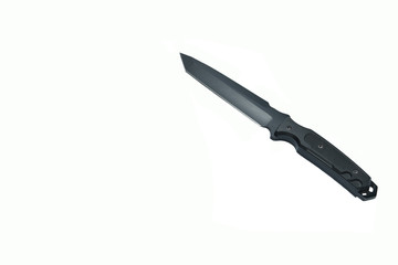 Combat knife isolated on the white background.