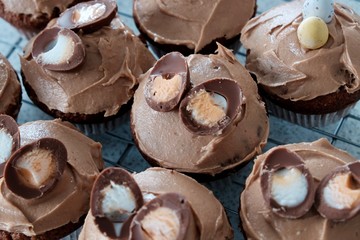 Easter chocolate cup cakes
