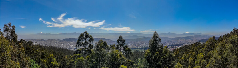 Panoramic view of the city of Quito