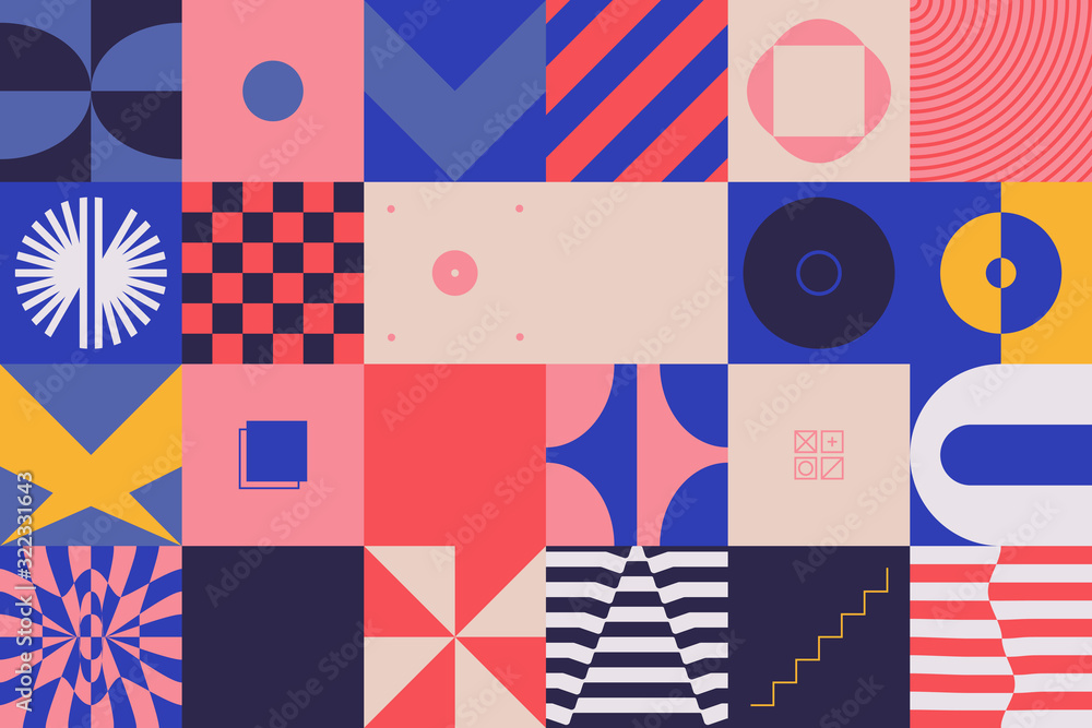 Poster digital design abstract vector pattern