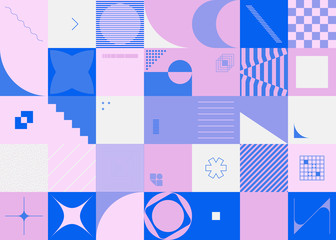 Fototapeta premium Memphis Abstract Vector Pattern Design
