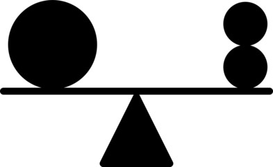 Stability icon, vector line illustration