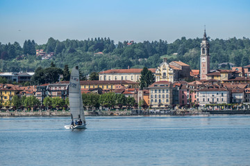 Landscape of Arona from Lago Maggiore