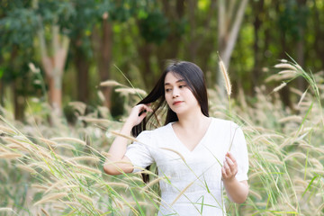  Beautiful Woman Relaxing Happy Enjoying Nature