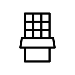 chocolate icon vector. Thin line sign. Isolated contour symbol illustration