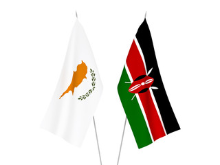 Fototapeta na wymiar Kenya and Cyprus flags