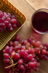 Red grapes background.
