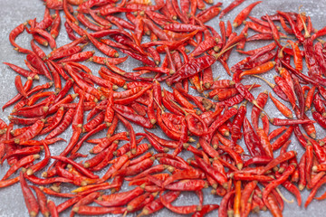 Red hot chilli peppers pattern texture background,  Close up