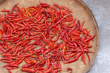 Red hot chilli peppers pattern texture background,  Close up