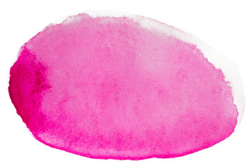 watercolor spot red scarlet. Watercolor texture Isolated on a white background.