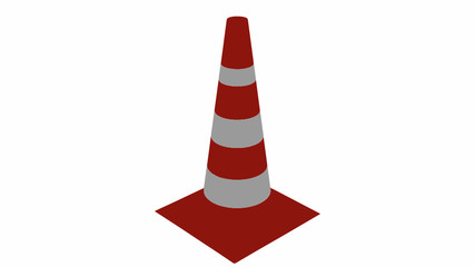 Fototapeta na wymiar traffic cones isolated on white background