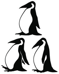 Walking Penguin Stencils