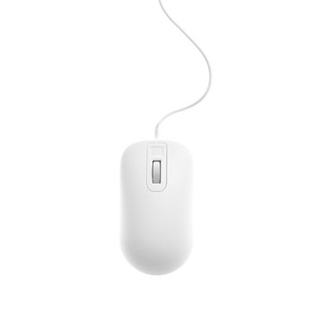 Modern wired computer mouse isolated on white