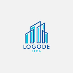 Fototapeta premium Real Estate House and Building Logotype Vector Design