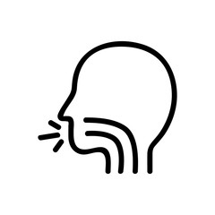 vomiting icon vector. Thin line sign. Isolated contour symbol illustration