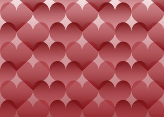 Dark pink hearts texture pattern. Love Ilustration. Valentines'a day greeting card background.