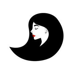 Black and white creative image of woman face