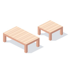 Coffee table. Vector 3d isometric, color web icon, new flat style. Creative illustration design, idea for infographics.