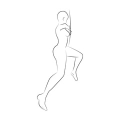 Female Archer's Body Pose