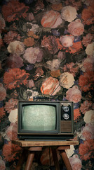 Blumentapete & Vintage TV