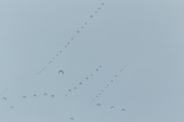 water drops on glass as background
