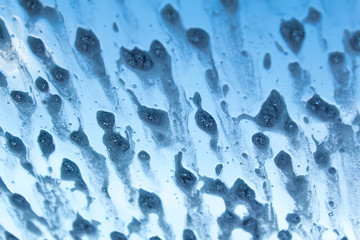 water drops on glass as background