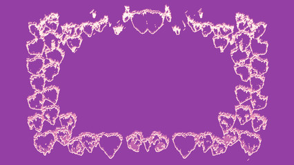 frame with flowers and butterflies