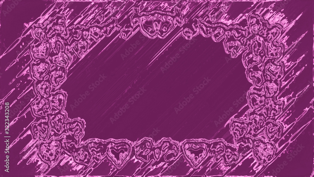 Poster abstract background with heart frame