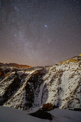 Amazing night sky in High Atlas mountains, Morocco