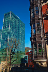 Old and modern buildings in Bilbao