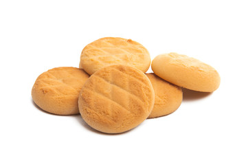 cookies with chocolate filling isolated