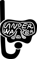 Art Poster Under Water Original Hand Drawn Quote