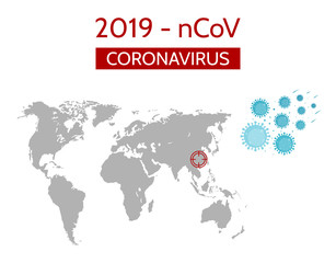 Coronavirus in China. Wuhan virus disease infographics. 2019-nCov illustration