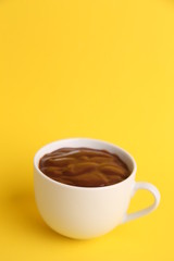 white cup of delicious chocolate