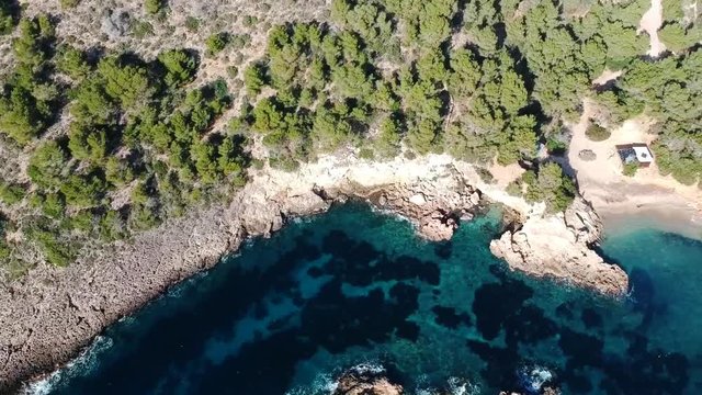 Ibiza beach. Cala Olivera beach, Ibzia. Spain.