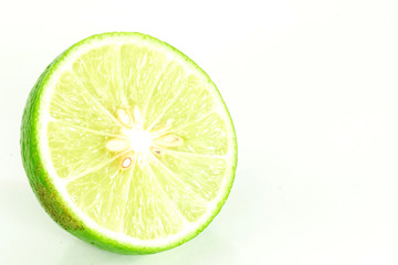 Fresh lime on white background isolated image