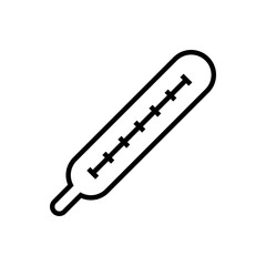 Thermometer outline icon. Symbol, logo illustration for mobile concept and web design.