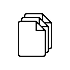 Document outline icon isolated. Symbol, logo illustration for mobile concept and web design.