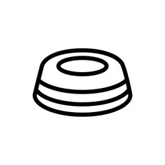 Pet bowl icon vector. Thin line sign. Isolated contour symbol illustration